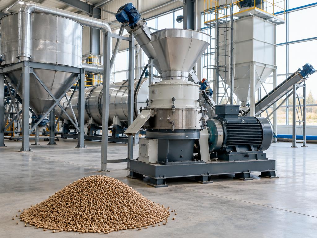 Biomassa / pellets — Pelletslinjer, torkar, kvarnar, flishantering, pannor